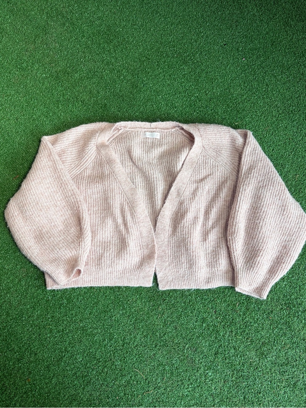 LC Lauren Conrad Dusty Blush Cropped Knit Cardigan